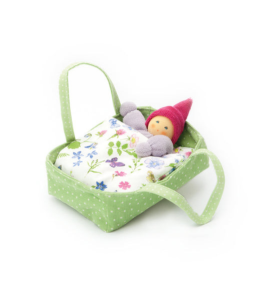 Nanchen Mini Doll with Bed Green