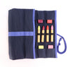 Sedulus crayon case for 16 stick and block crayons, unfilled blue.