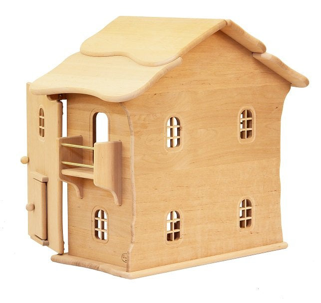 Drewart Doll House with Doors, Natural