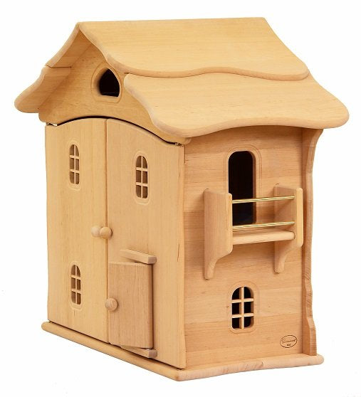 Drewart Doll House with Doors, Natural
