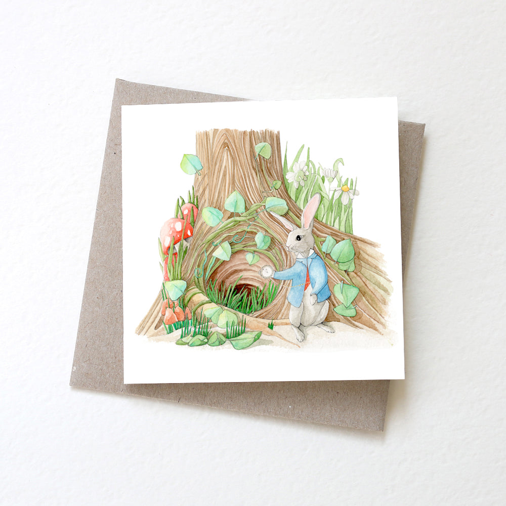 Greeting Card Down the Rabbit Hole