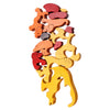 Fauna Puzzle Dog & Puppies Brown