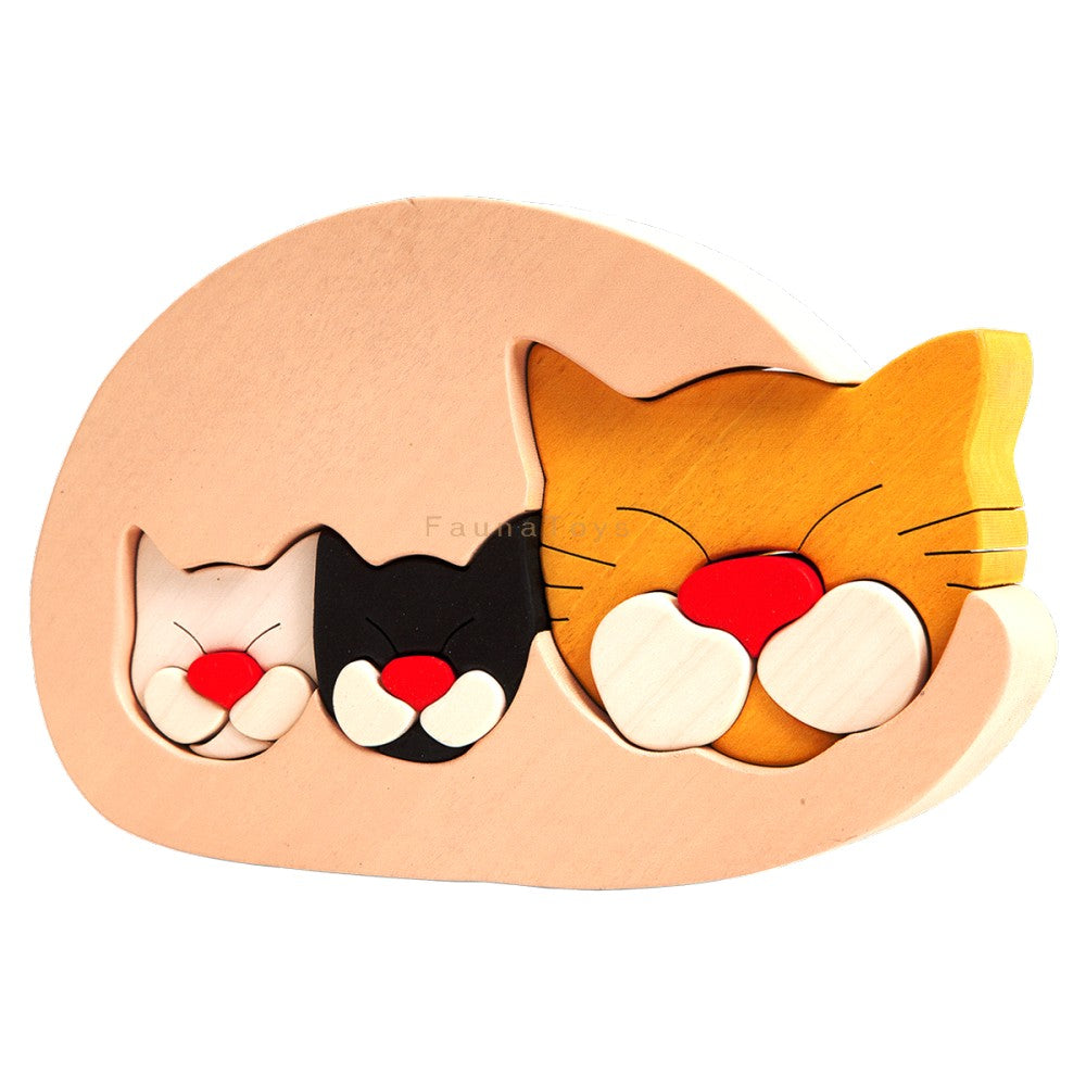 Fauna Puzzle Cat Yellow