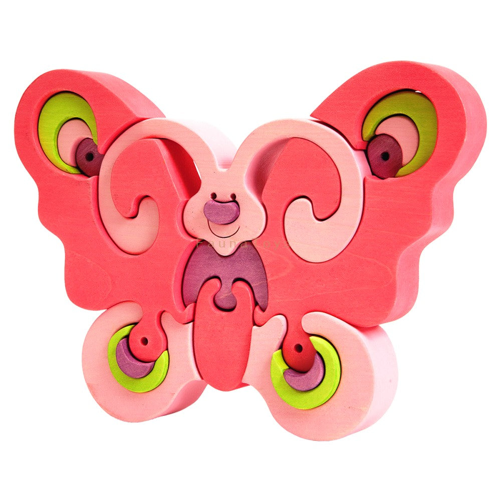 Fauna Puzzle Pink Butterfly