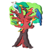 Fauna Puzzle Bird Tree, South America