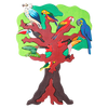 Fauna Puzzle Bird Tree, South America