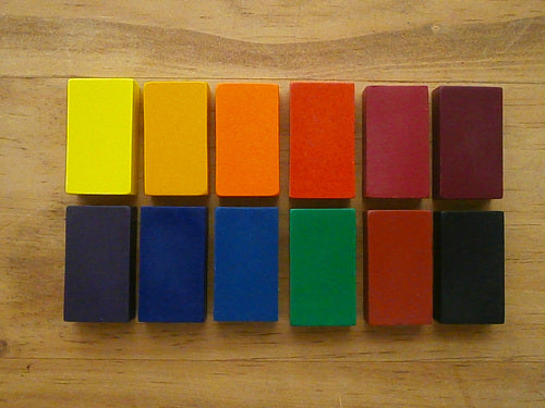 Filana Organic Beeswax Crayons, Blocks 12 with Brown & Black