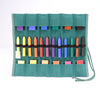 Sedulus crayon case for 12 stick and block crayons, unfilled, green.