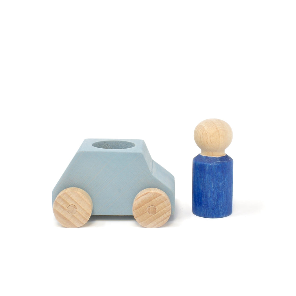 Lubulona Car Grey with blue figure