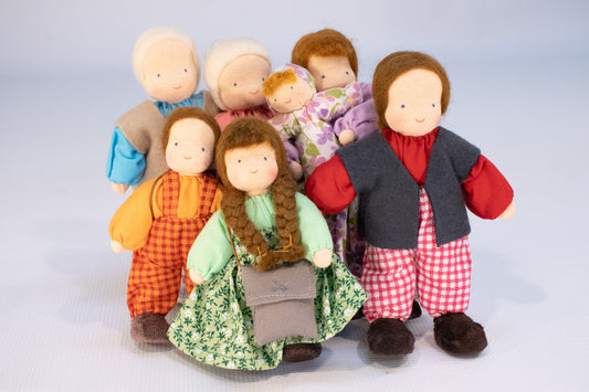 Evi Doll Family with red hair