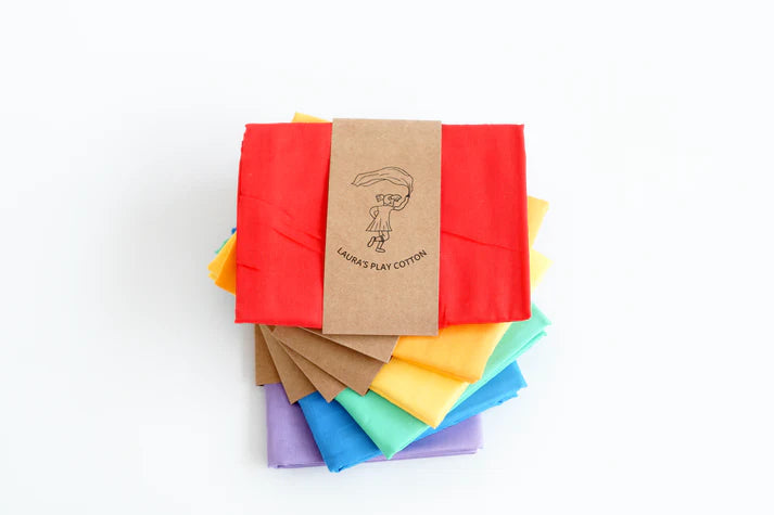 Laura's Play Cotton Set of 6 Rainbow 50 x 50 cm