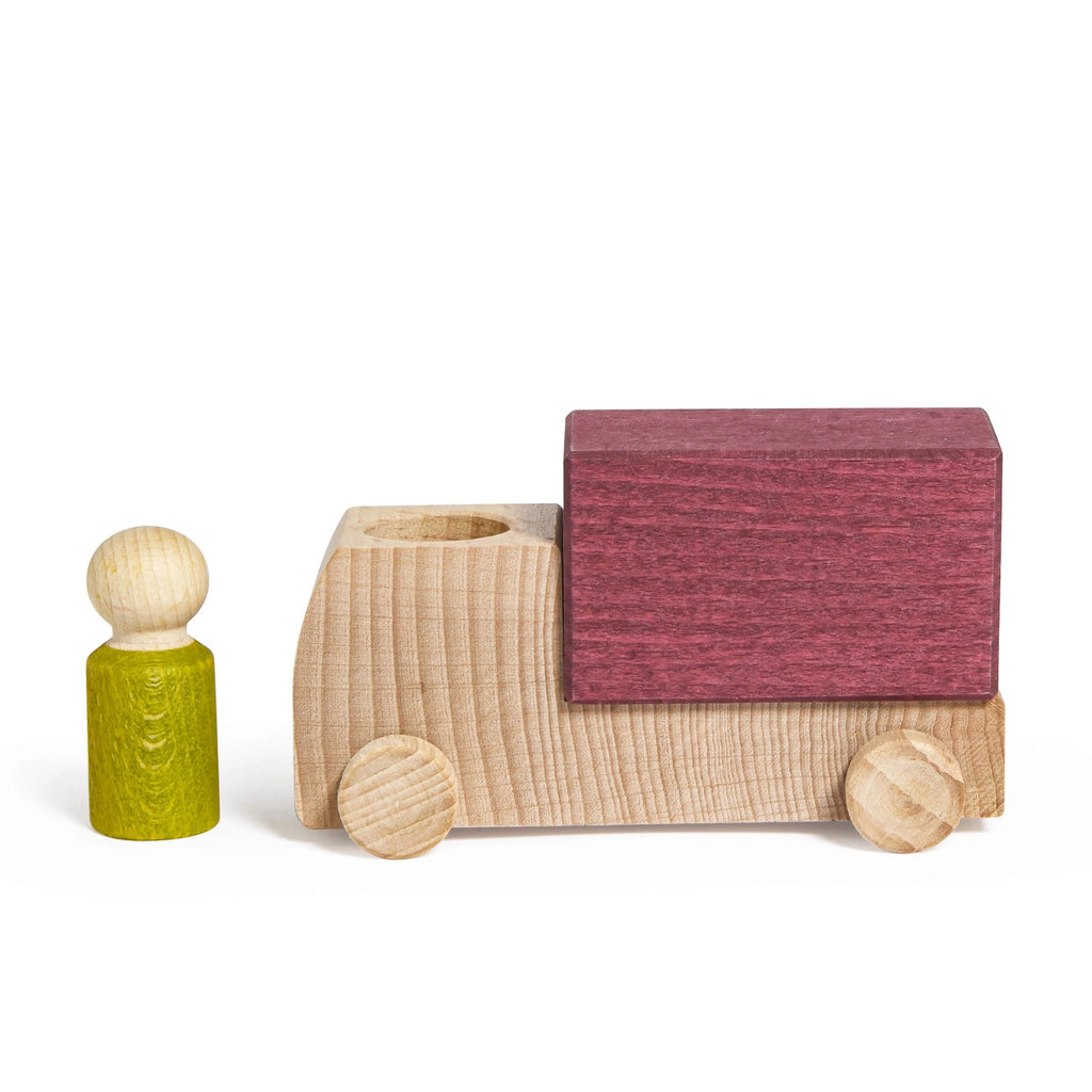 Lubulona Plum Truck with lime figure