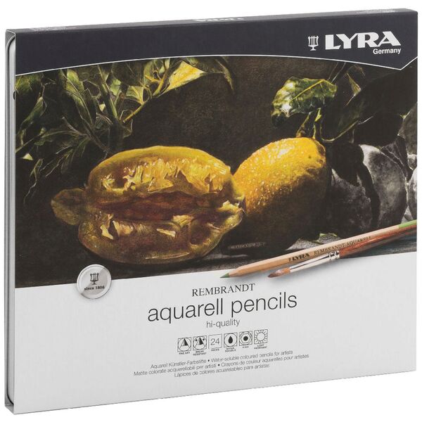Lyra Pencils Rembrandt Aquarelle 24 Watercolour in Tin