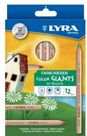 Lyra Pencils Colour Giants 12 with Black & White