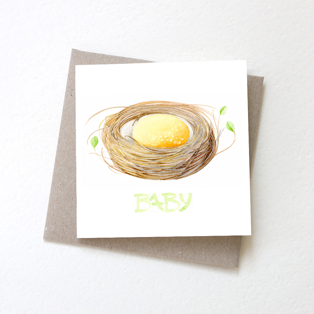 New Baby Card Baby Nest