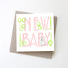New Baby Card Baby Pink