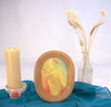 Artisan Hand Carved Wooden Postcard Frame A6 Oval