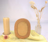 Artisan Hand Carved Wooden Postcard Frame A6 Oval