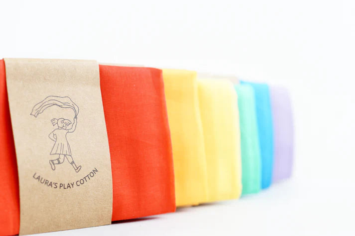 Laura's Play Cotton Set of 6 Rainbow 50 x 50 cm