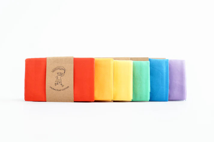 Laura's Play Cotton Set of 6 Rainbow 50 x 50 cm