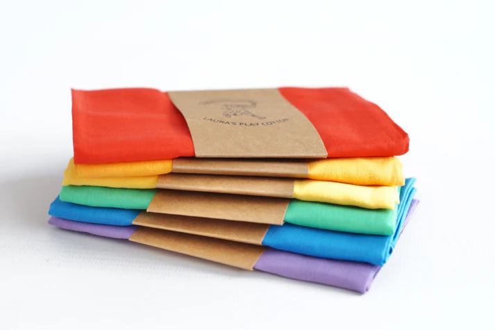Laura's Play Cotton Set of 6 Rainbow 50 x 50 cm
