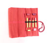 Sedulus crayon case for 16 stick and block crayons, red, unfilled.