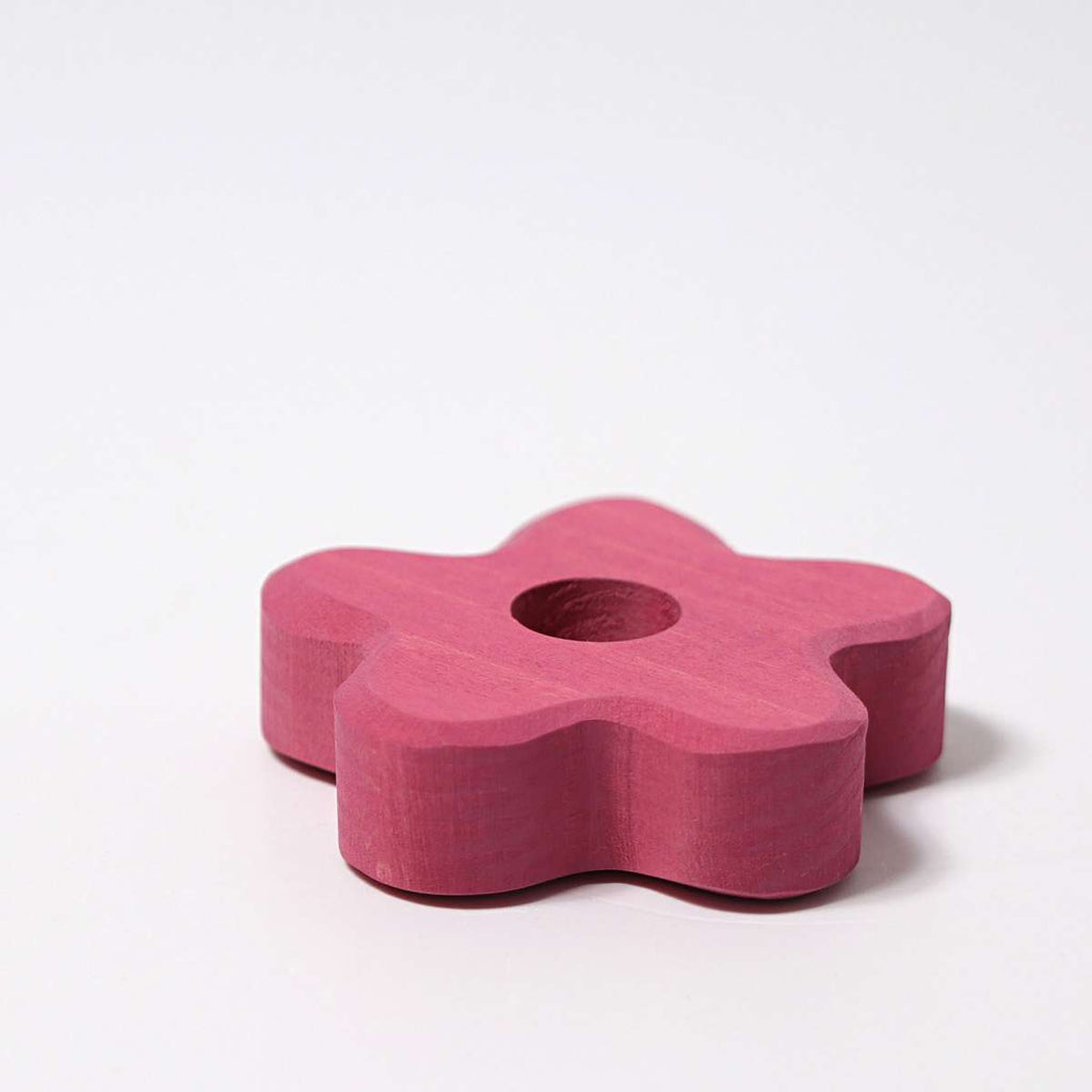 Grimm's Candle Holder Pink Flower