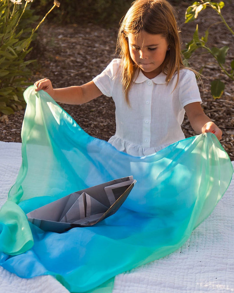 Sarah's Silks Enchanted Playsilk Sea