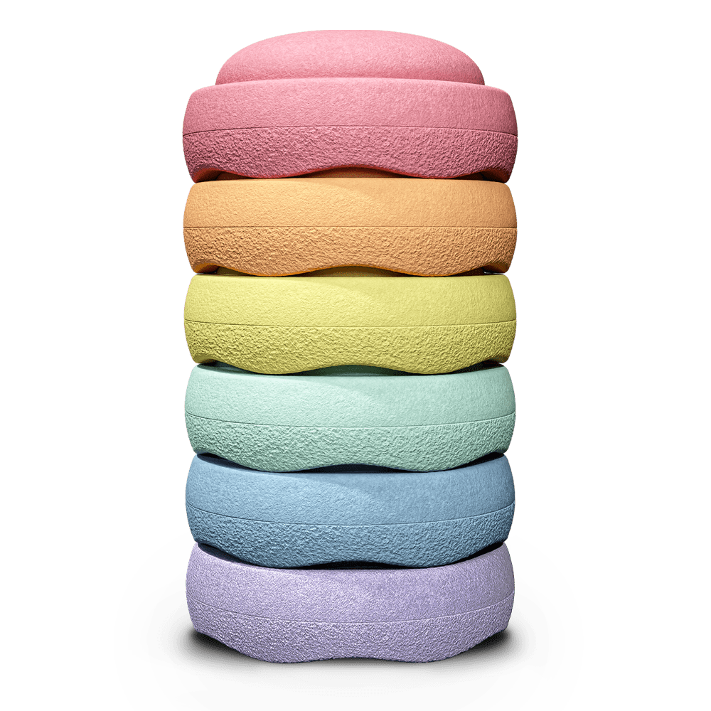 A Stapelstein Set Mini Rainbow Pastel 6, SALE 20% OFF - vendor-unknown - Honeybee Toys