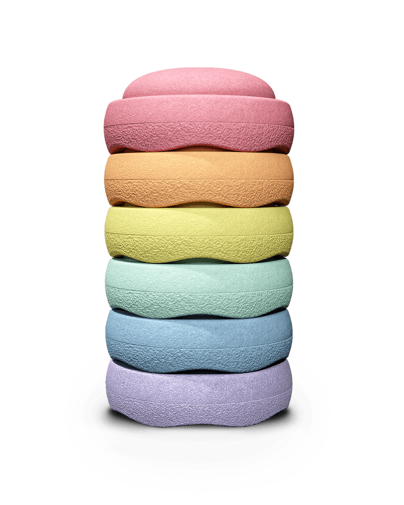 A Stapelstein Set Mini Rainbow Pastel 6, SALE 20% OFF - vendor-unknown - Honeybee Toys
