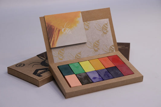 Apiscor 12 Block Crayons Assortment - vendor-unknown - Honeybee Toys