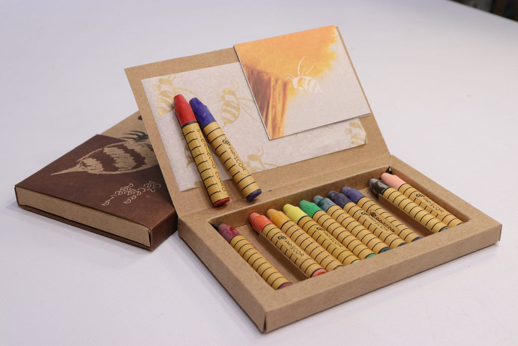Apiscor 12 Stick Crayons Assortment - vendor-unknown - Honeybee Toys