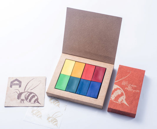 Apiscor Beeswax Crayons, Block 8 - vendor-unknown - Honeybee Toys