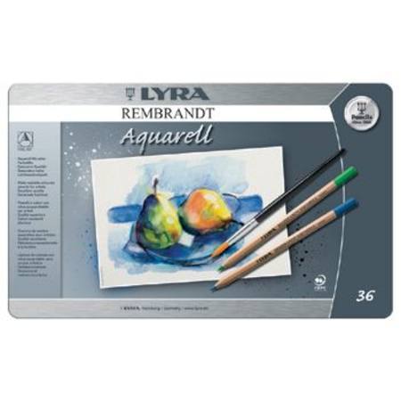 Lyra Pencils Rembrandt Aquarelle 36 Watercolour in Tin