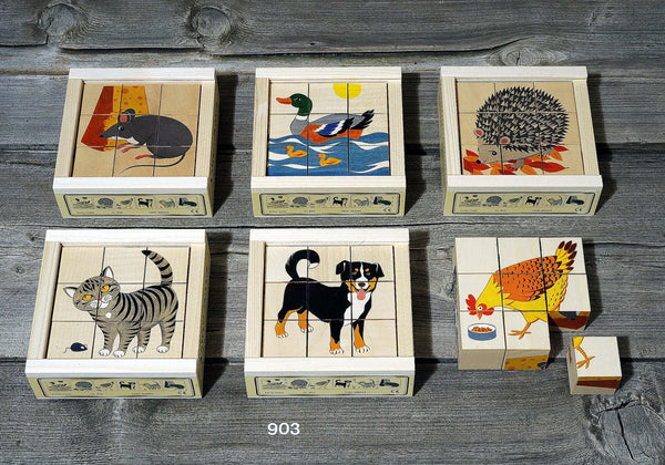 Atelier Fischer Cube Puzzle Pets, 9 parts
