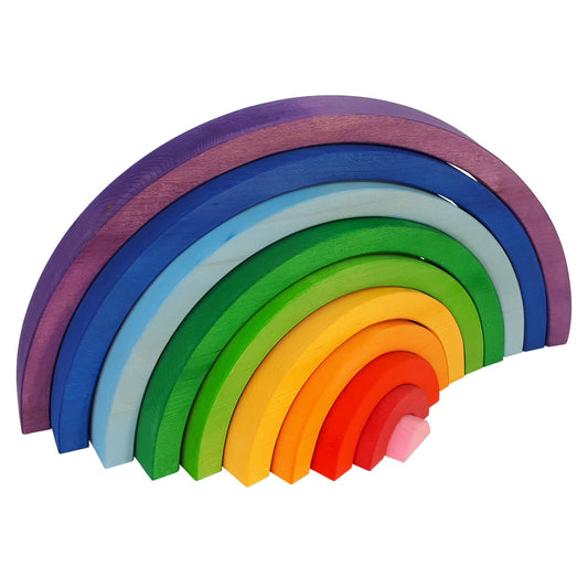 Bauspiel Big rainbow 10 parts - vendor-unknown - Honeybee Toys