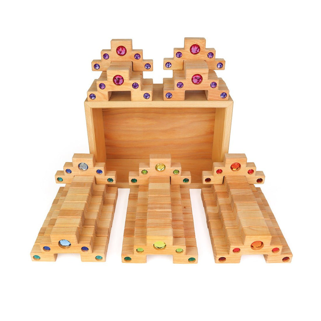 Bauspiel Colour Stair Pieces 40 - Honeybee Toys - Honeybee Toys