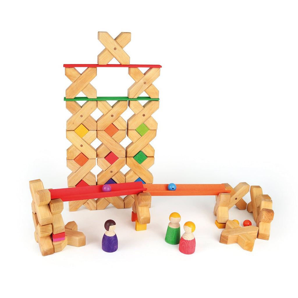 Bauspiel Combi Box 85 pieces - vendor-unknown - Honeybee Toys