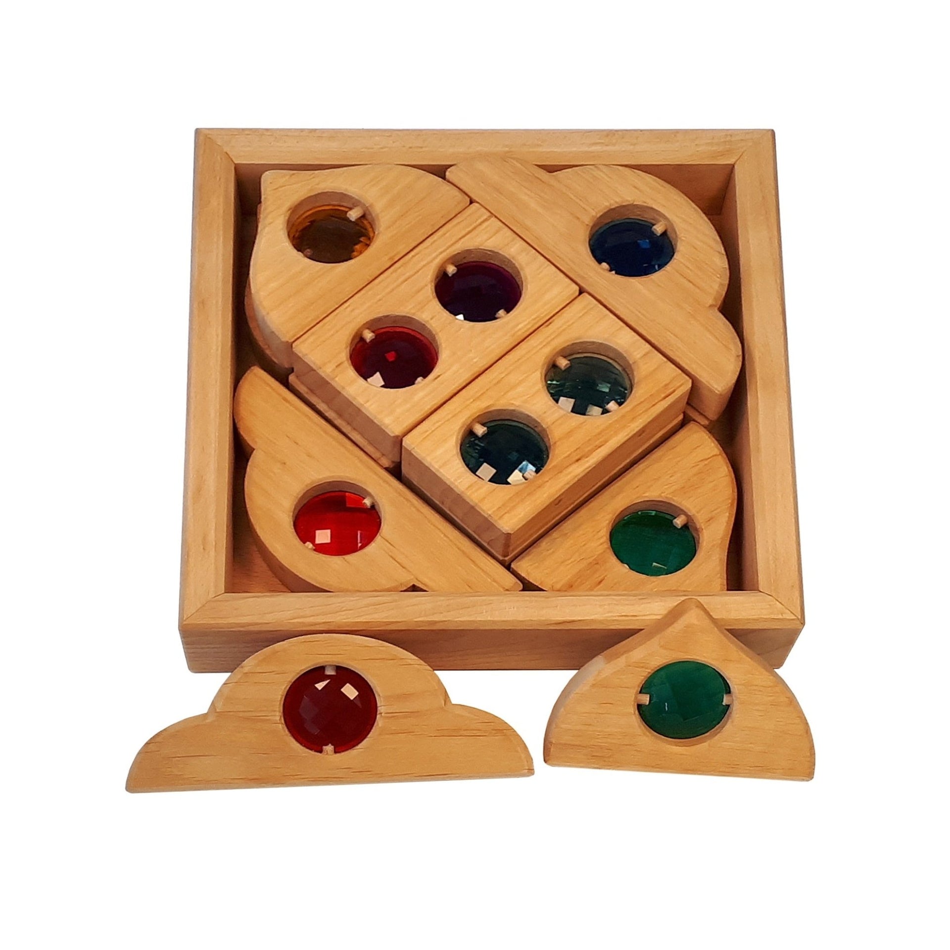 Bauspiel Fairy Tale Window Natural 12 Pieces - vendor-unknown - Honeybee Toys