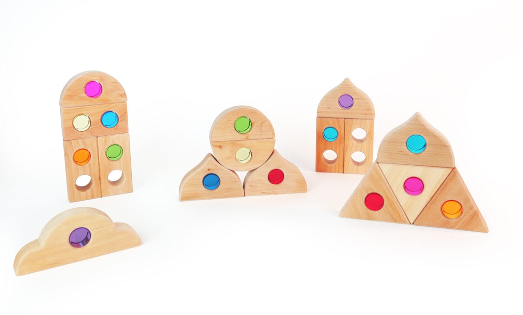 Bauspiel Lucent Cylinders - vendor-unknown - Honeybee Toys