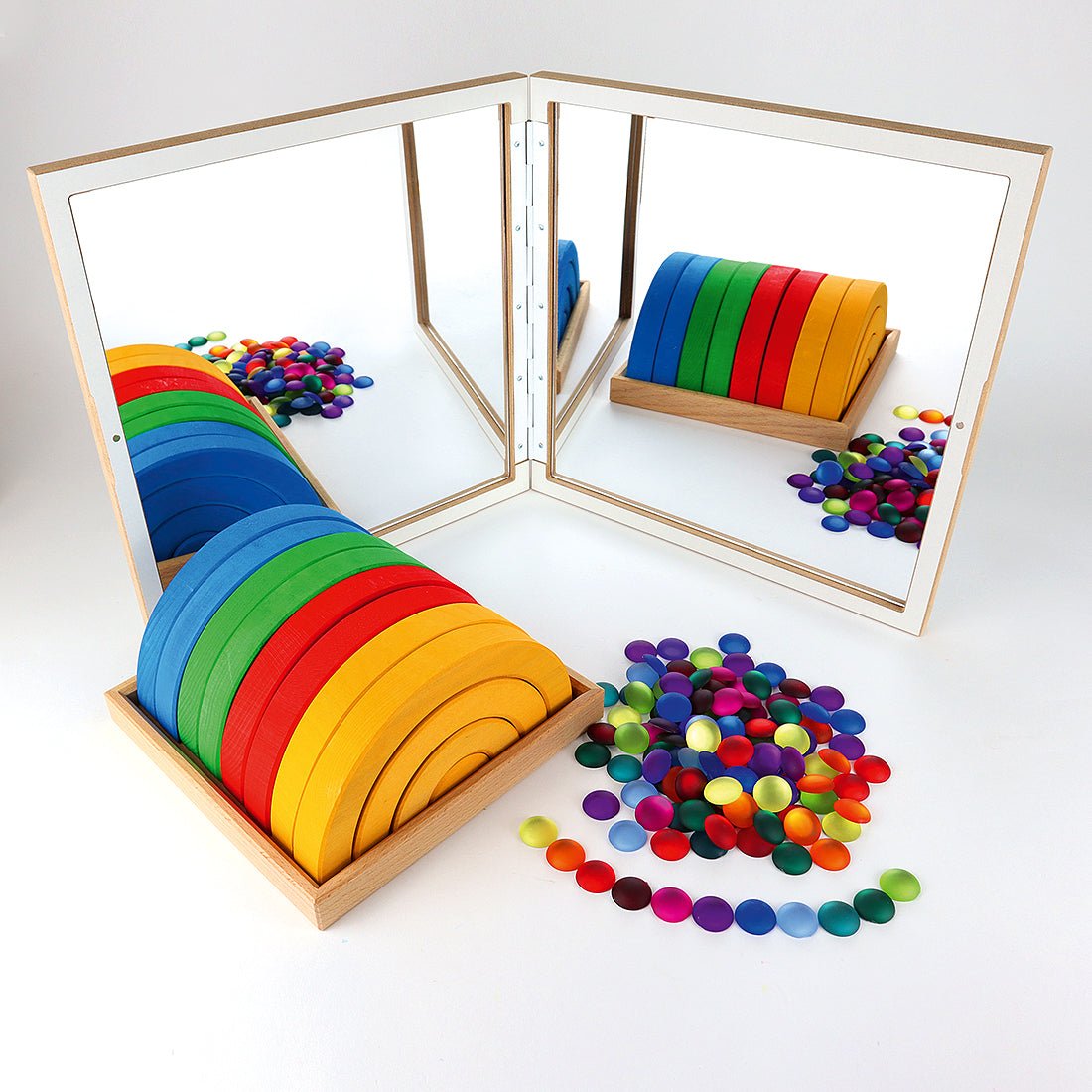 Bauspiel Mirror Case set - 153 pieces - Honeybee Toys - Honeybee Toys