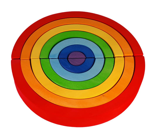 Bauspiel Rainbow full circle 14 parts - vendor-unknown - Honeybee Toys
