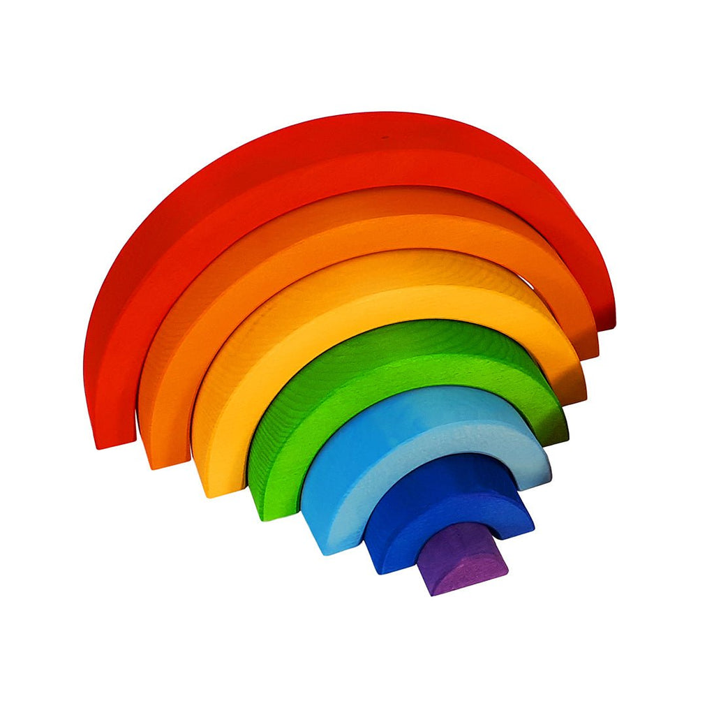 Bauspiel Rainbow semicircle 7 parts - vendor-unknown - Honeybee Toys