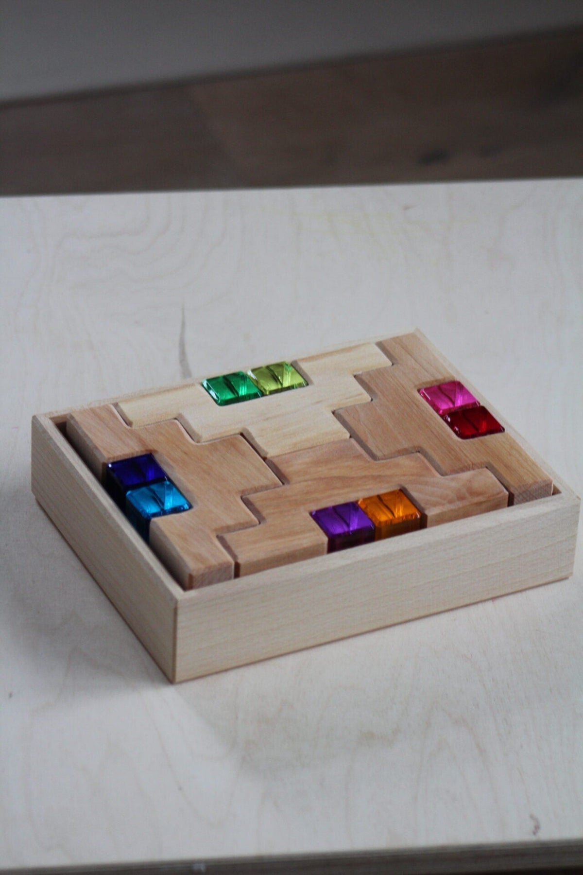 Bauspiel Staircase Blocks Natural with Colourful Luminous Blocks 16 - vendor-unknown - Honeybee Toys