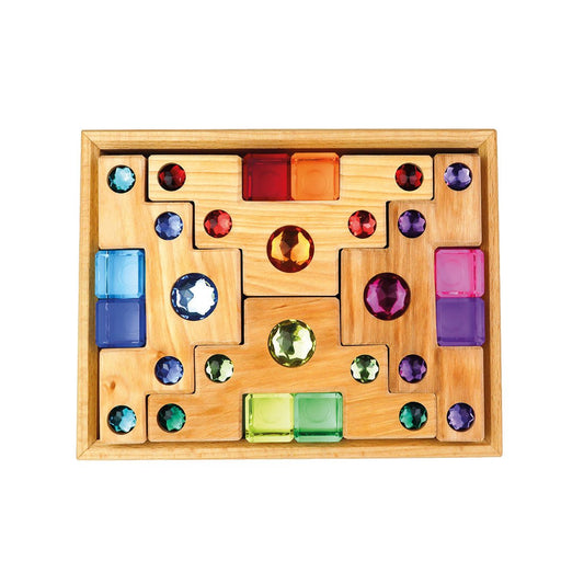 Bauspiel Staircase with Luminous Colours 16 pieces - vendor-unknown - Honeybee Toys
