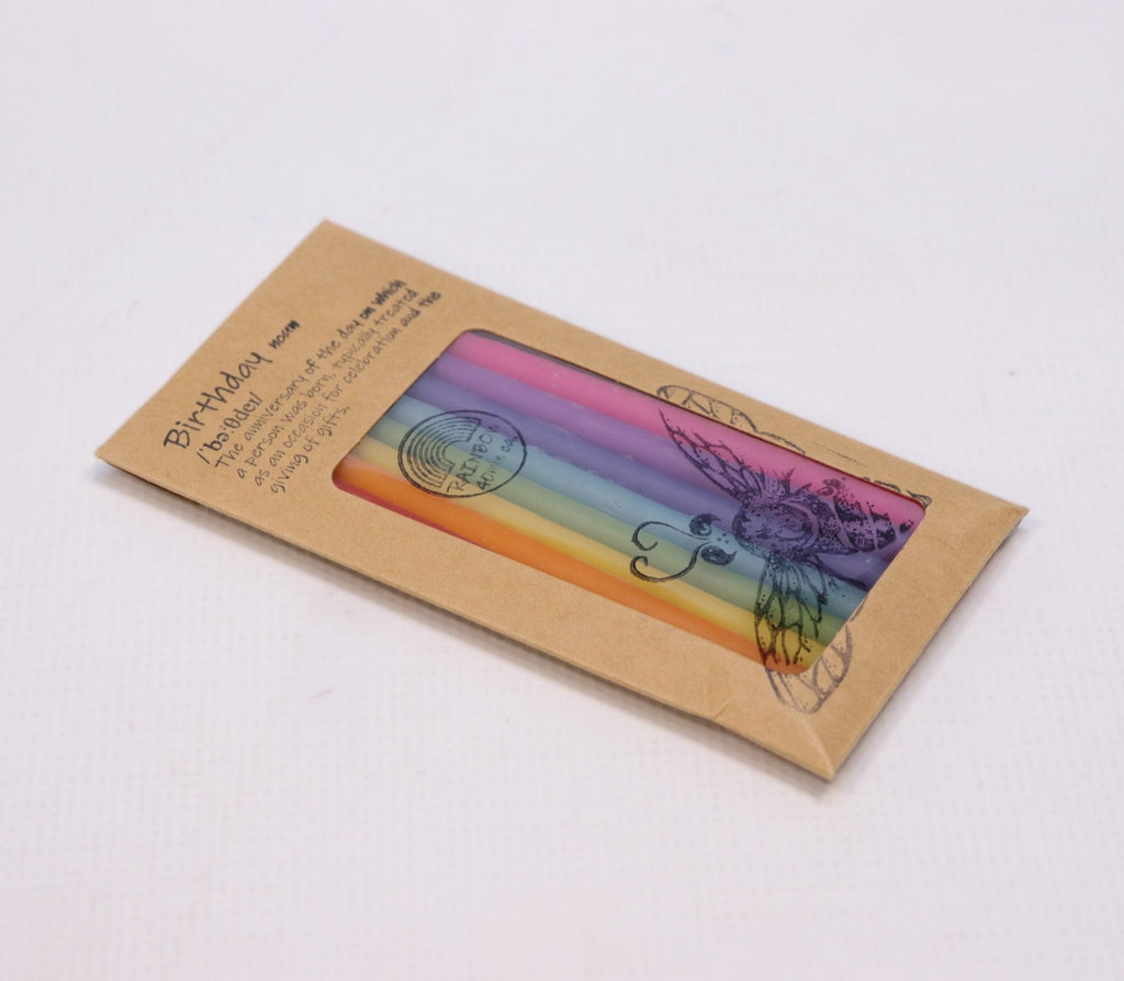 Birthday Candles Super Thin Rainbow 8pk - vendor-unknown - Honeybee Toys