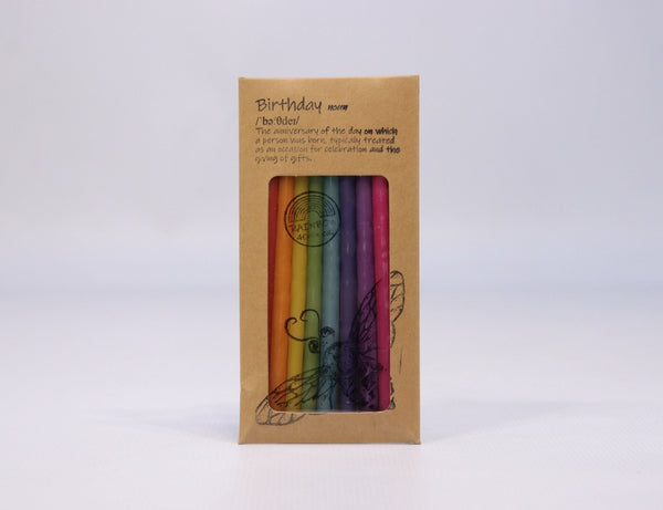 Birthday Candles Super Thin Rainbow 8pk