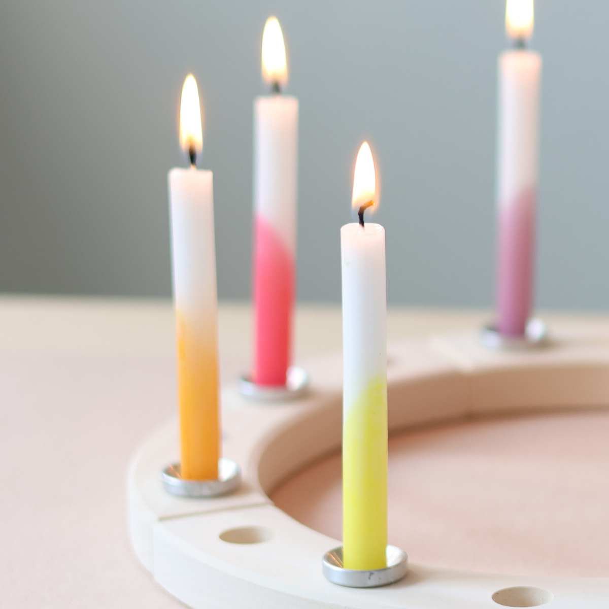 Candles Dip Dye Rainbow - vendor-unknown - Honeybee Toys