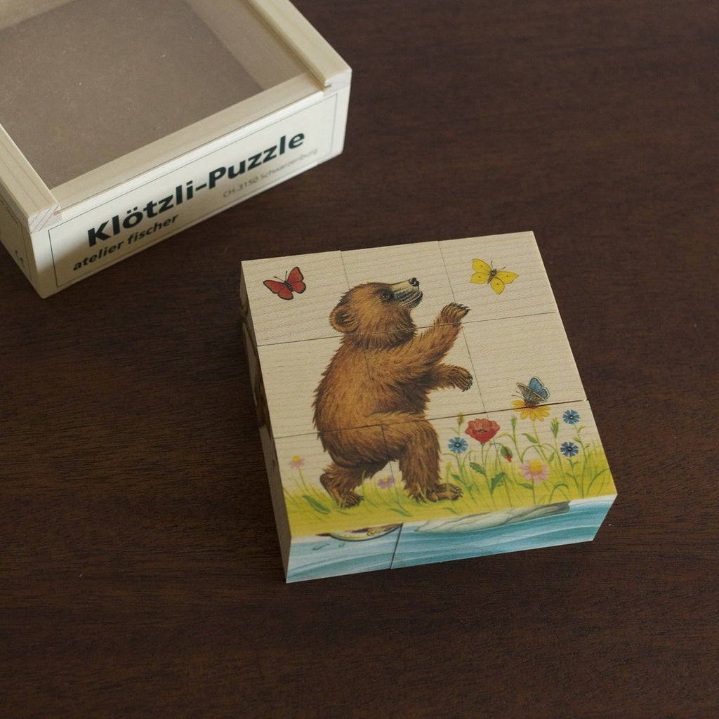 Atelier Fischer Cube Puzzle Bears, 9 parts