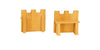 Drewart Castle Wall with Cantilevers, 150mm wide - vendor-unknown - Honeybee Toys